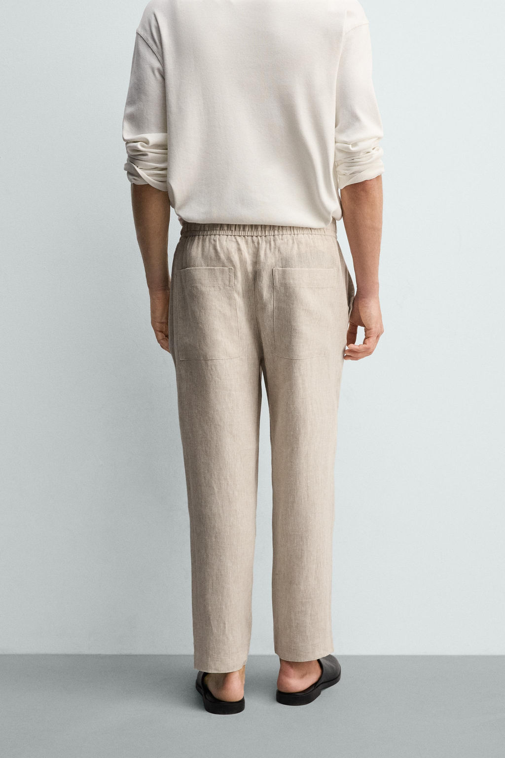 100% LINEN RELAXED FIT TROUSERS - Zara фото 3