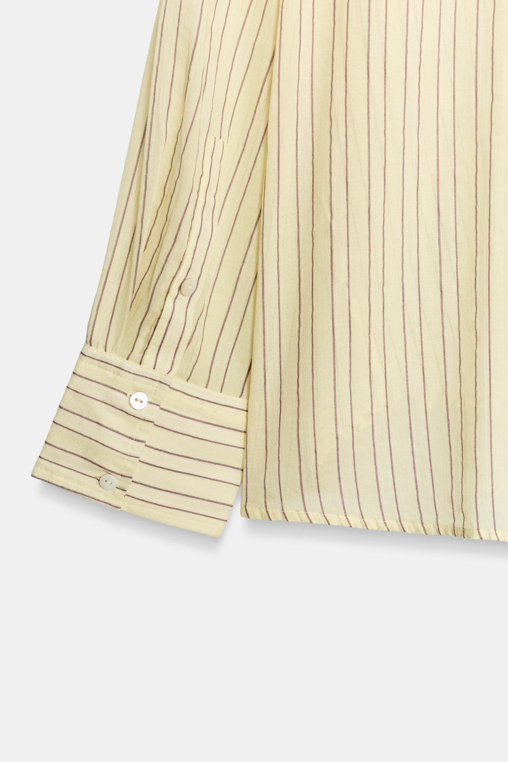 CAMISA GASA OVERSIZE BOLSILLO / Amarillo - Zara фото 7