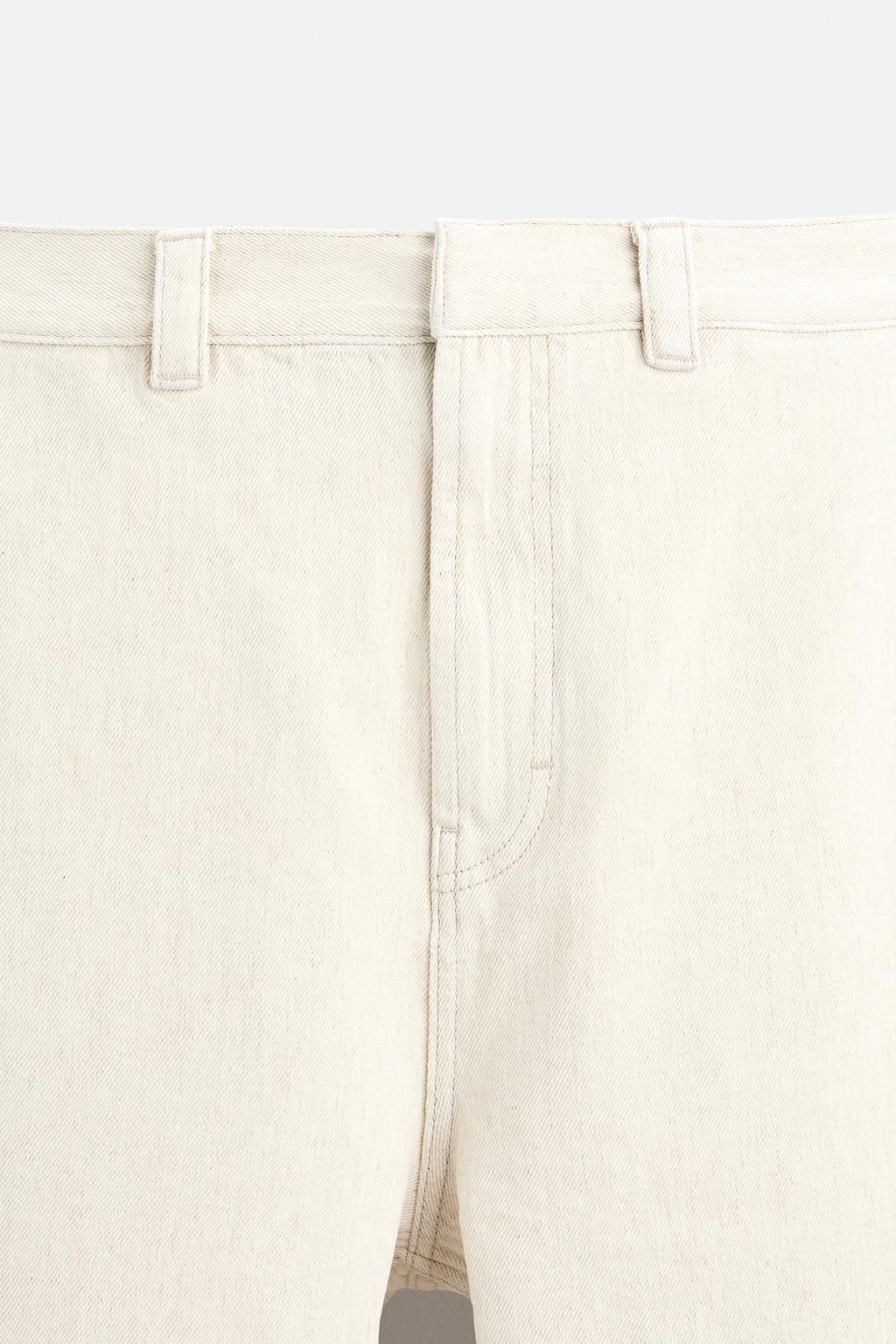 RELAXED FIT COTTON AND HEMP JEANS - Zara фото 8