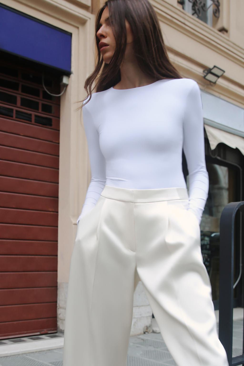 LONG SLEEVE POLYAMIDE BODYSUIT - Zara фото 14