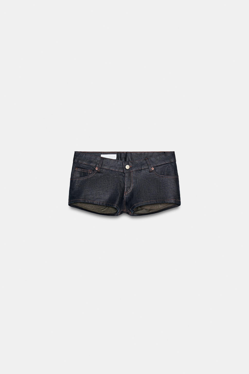 TRF HIGH-WAIST DENIM MINI SHORTS - Zara фото 6
