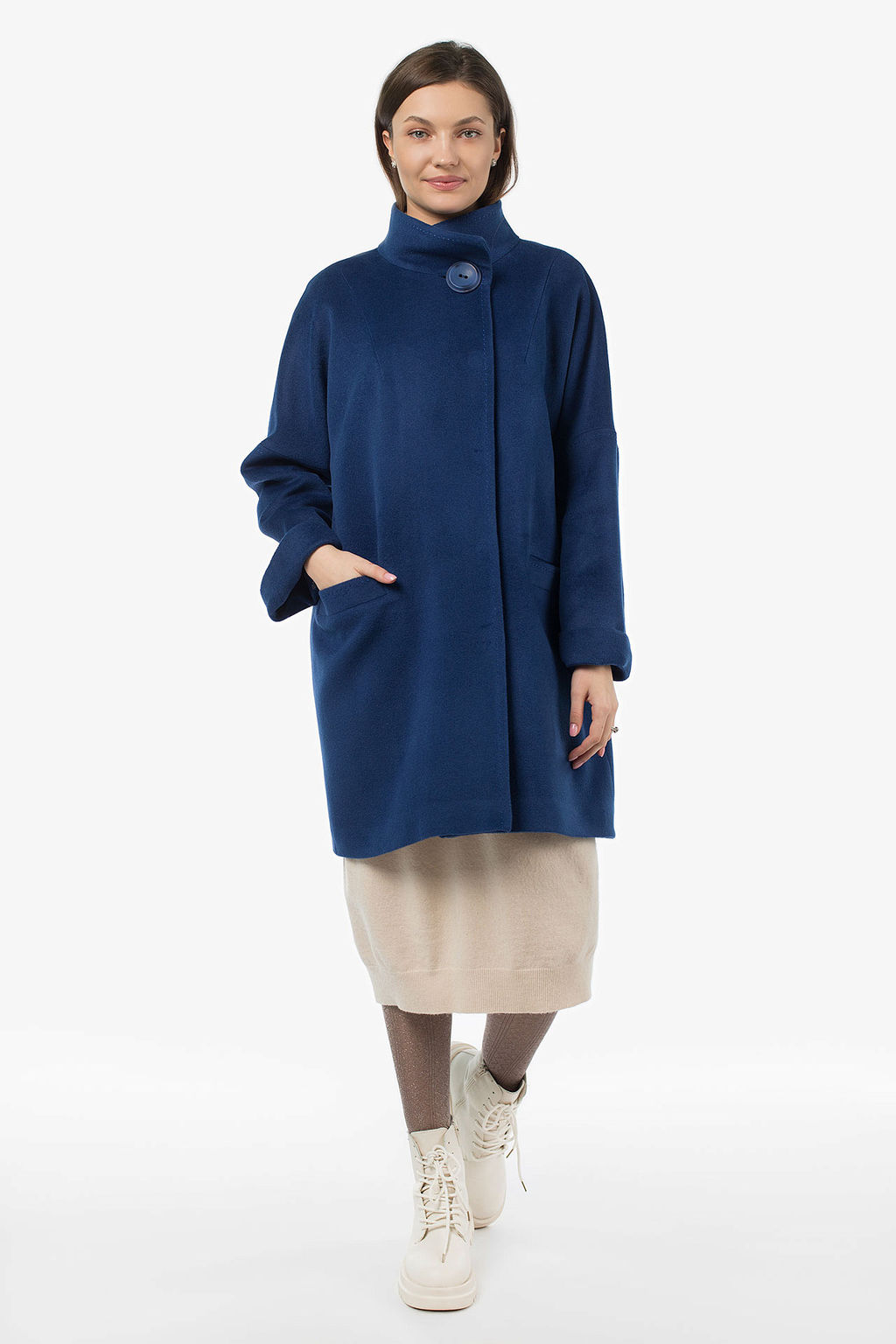 Пальто шерсть 80% женское демисезонное - El podio фото 6