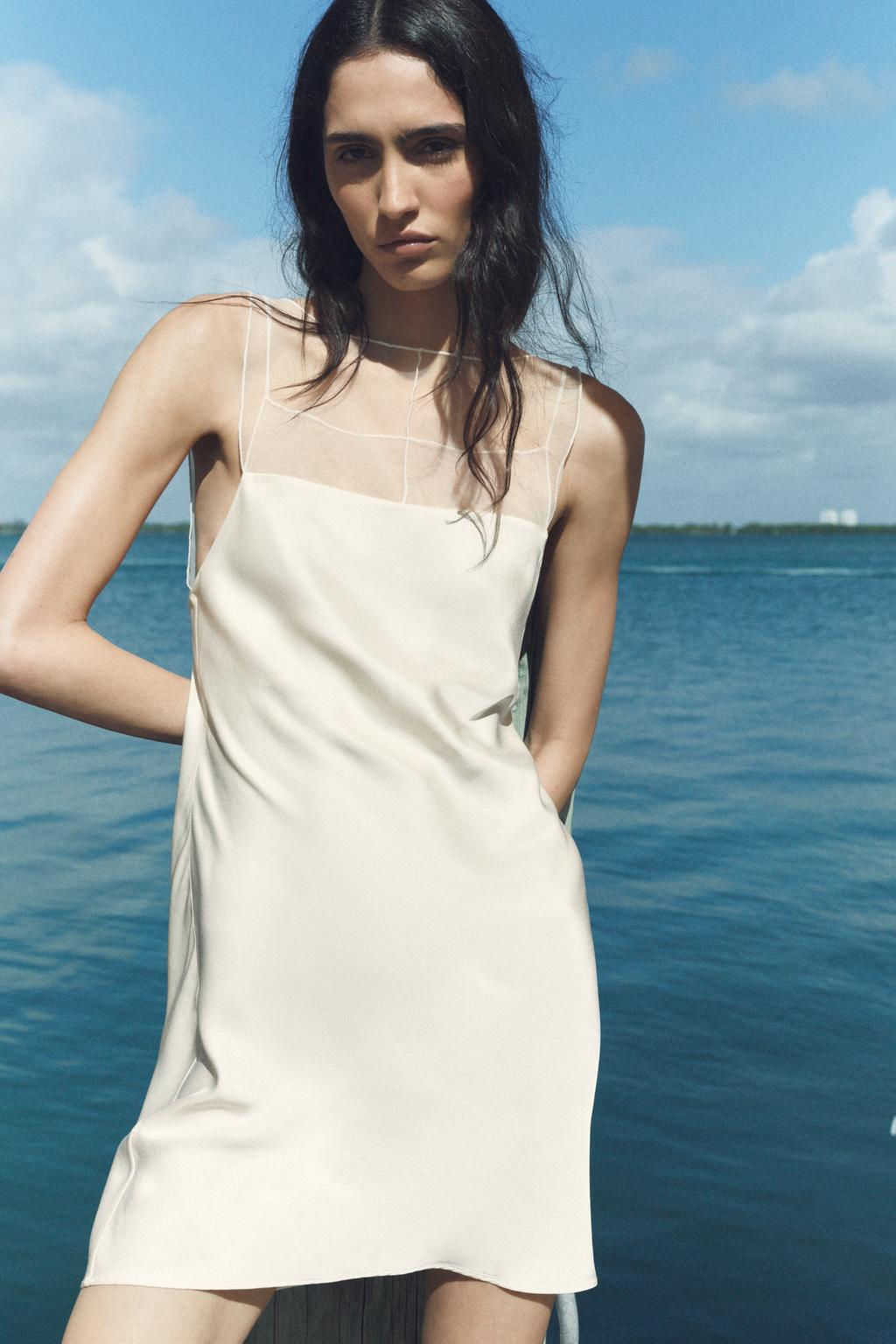 LIMITED EDITION TULLE SATIN DRESS - Zara фото 2