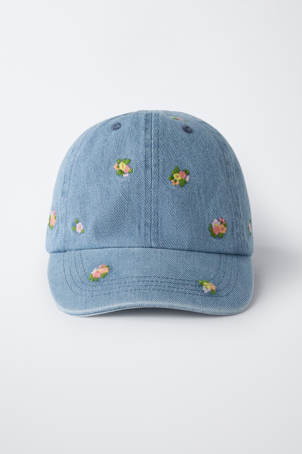 GORRA DENIM FLORES BORDADAS / Azul - Zara фото 4