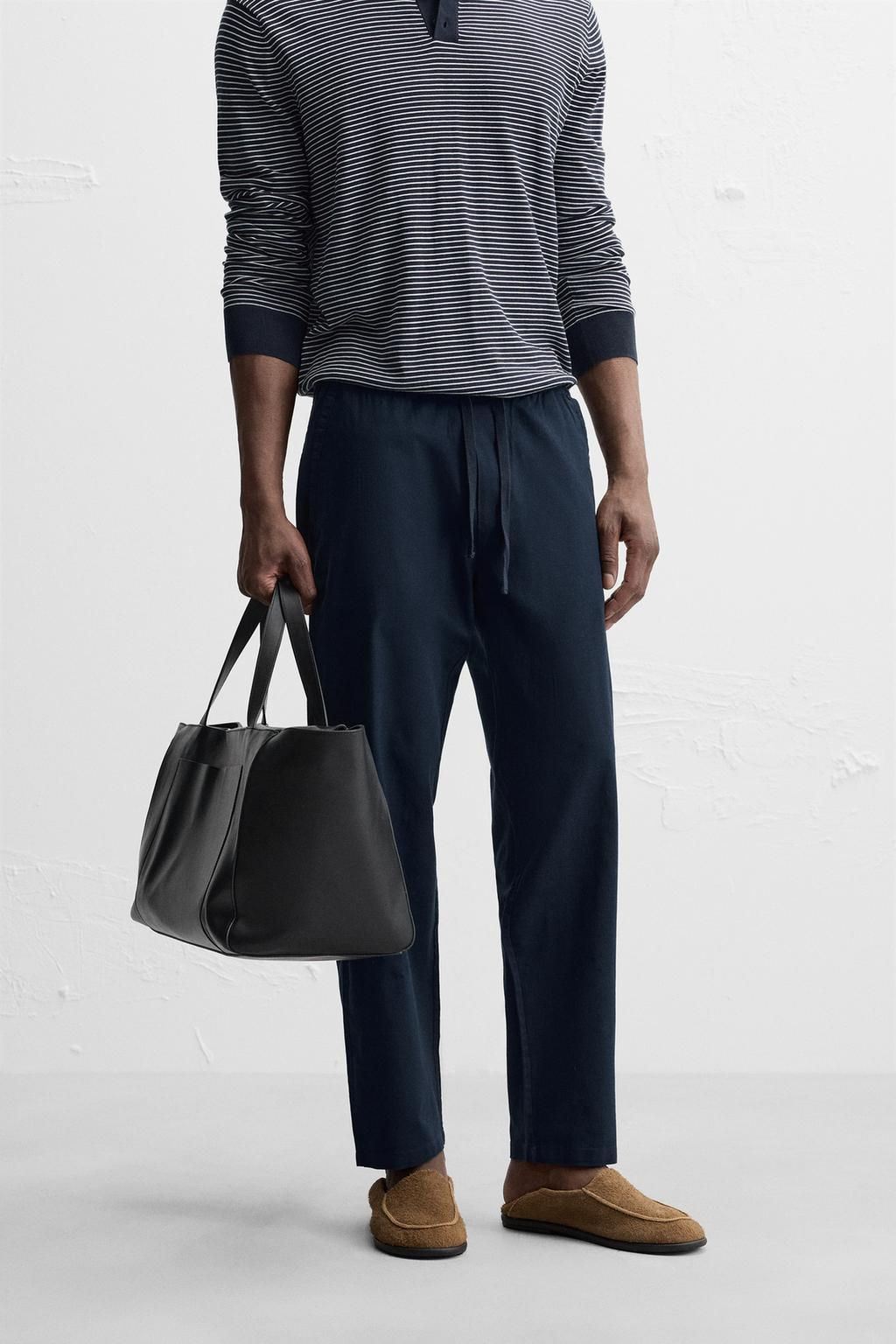 RELAXED FIT JOGGER WAIST TROUSERS - Zara фото 32