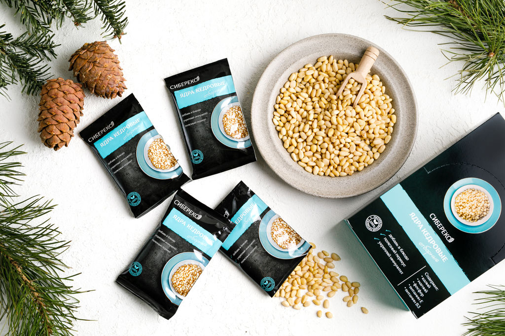 Ядро кедрового ореха 10 саше-пакетов в шоу-боксе - Сибереко фото 3