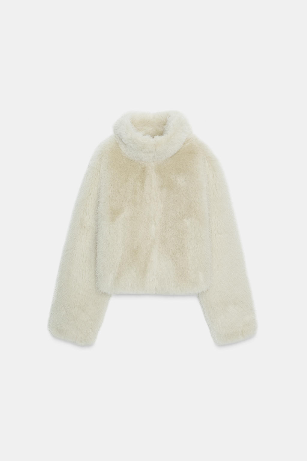 SHORT FAUX FUR COAT WITH TOGGLES - Zara фото 4