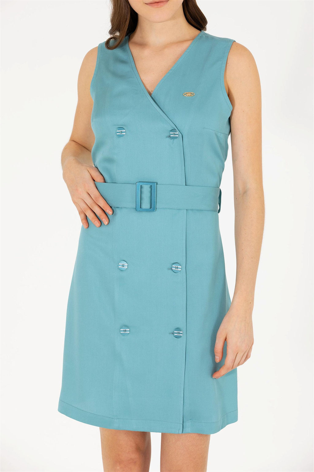 U. S. Polo Assn Женское мятное тканое платье - U.s. polo assn фото 13
