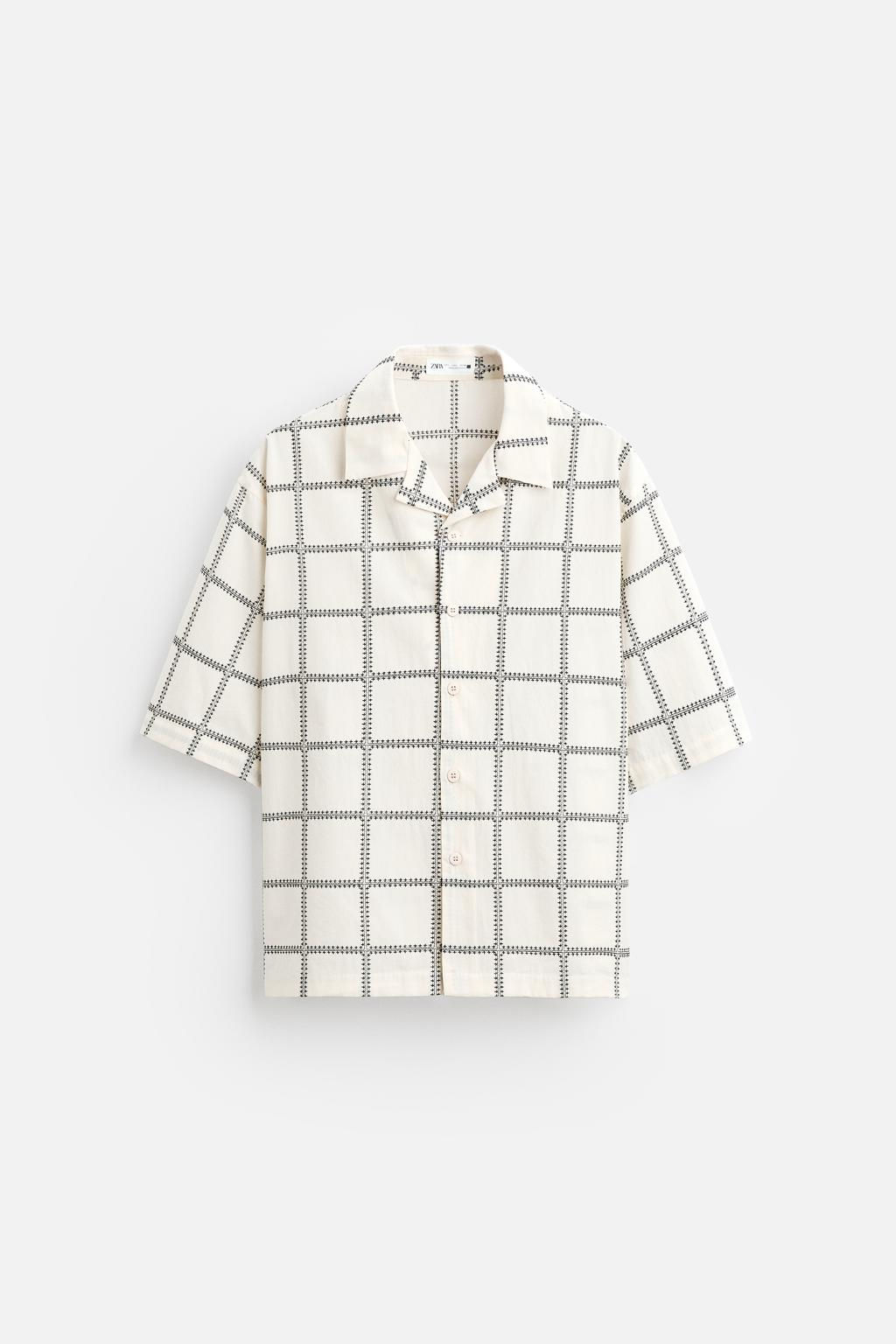CHECK EMBROIDERED SHIRT - Zara фото 7