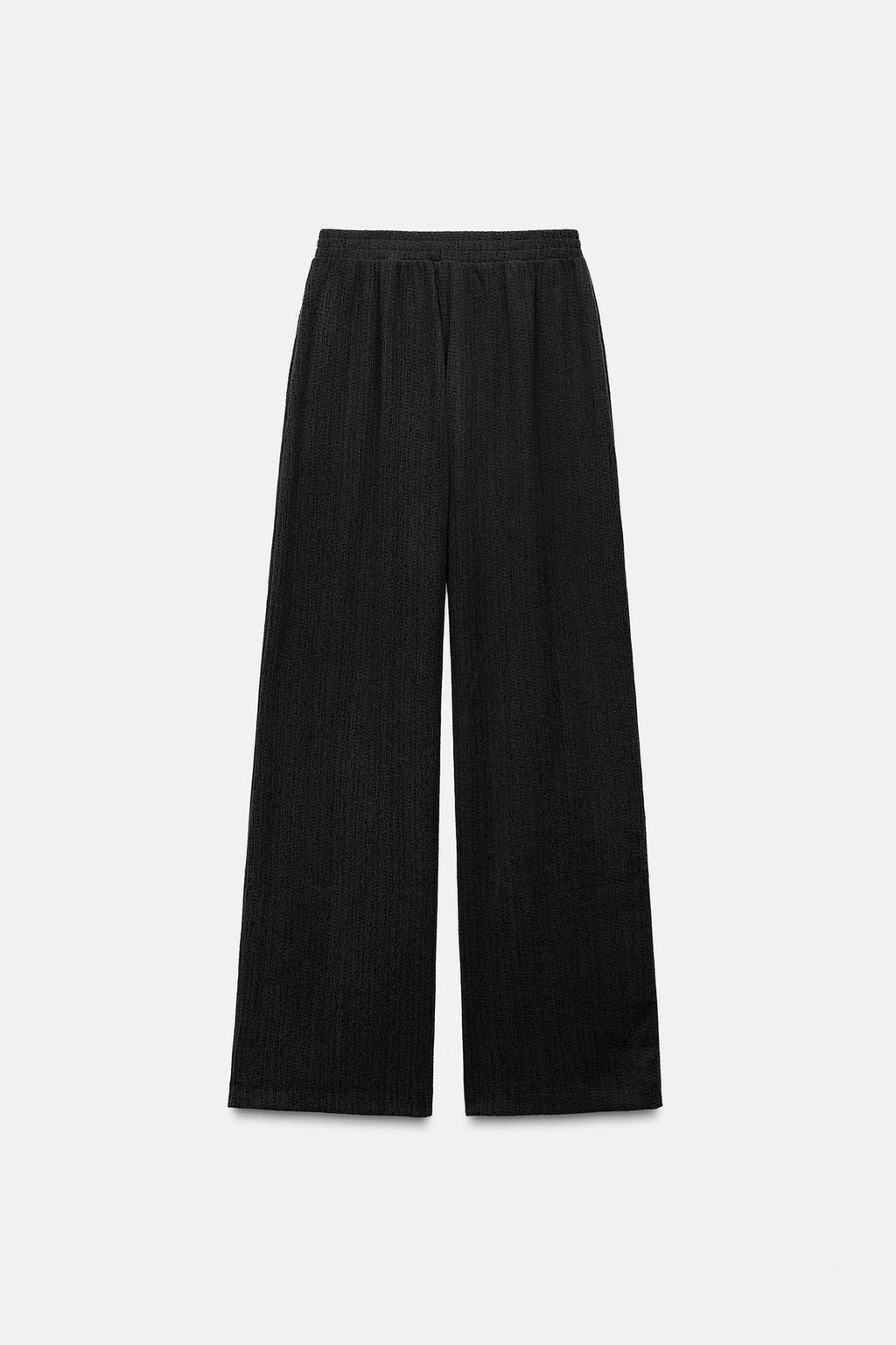 TEXTURED STRAIGHT-LEG TROUSERS - Zara фото 13
