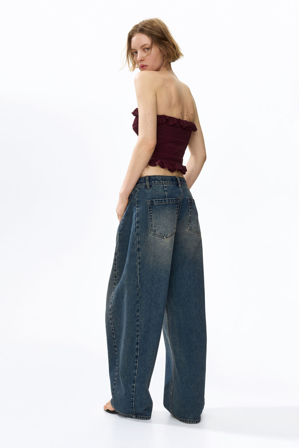 Top bandeau en punto pointelle - H&m фото 2