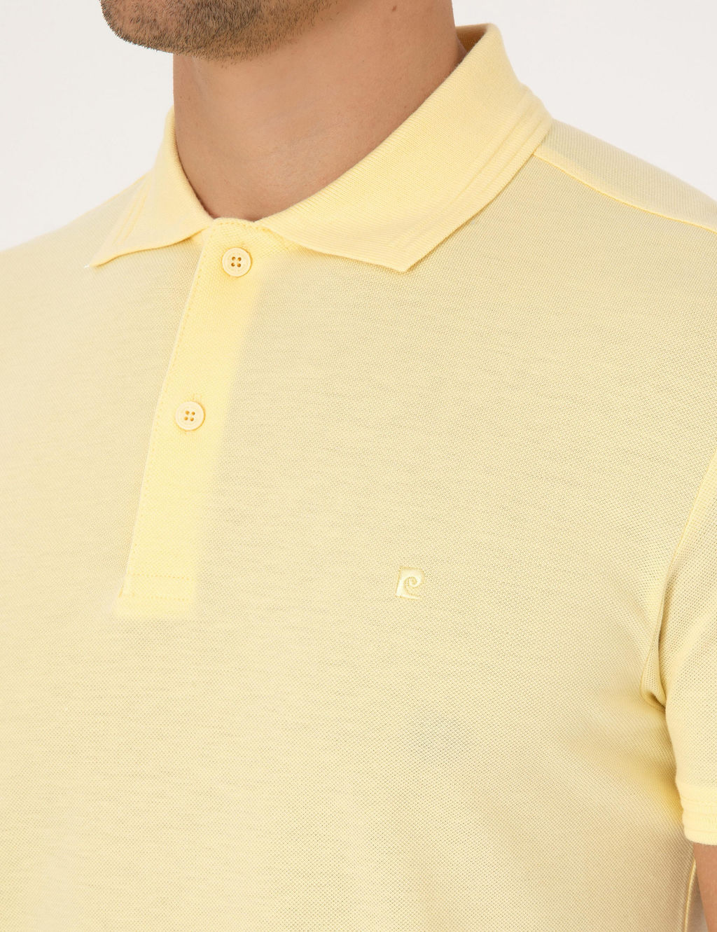 A__k Sar_ Slim Fit %100 Pamuk K_vr_lmaz Polo Yaka Basic Ti__rt