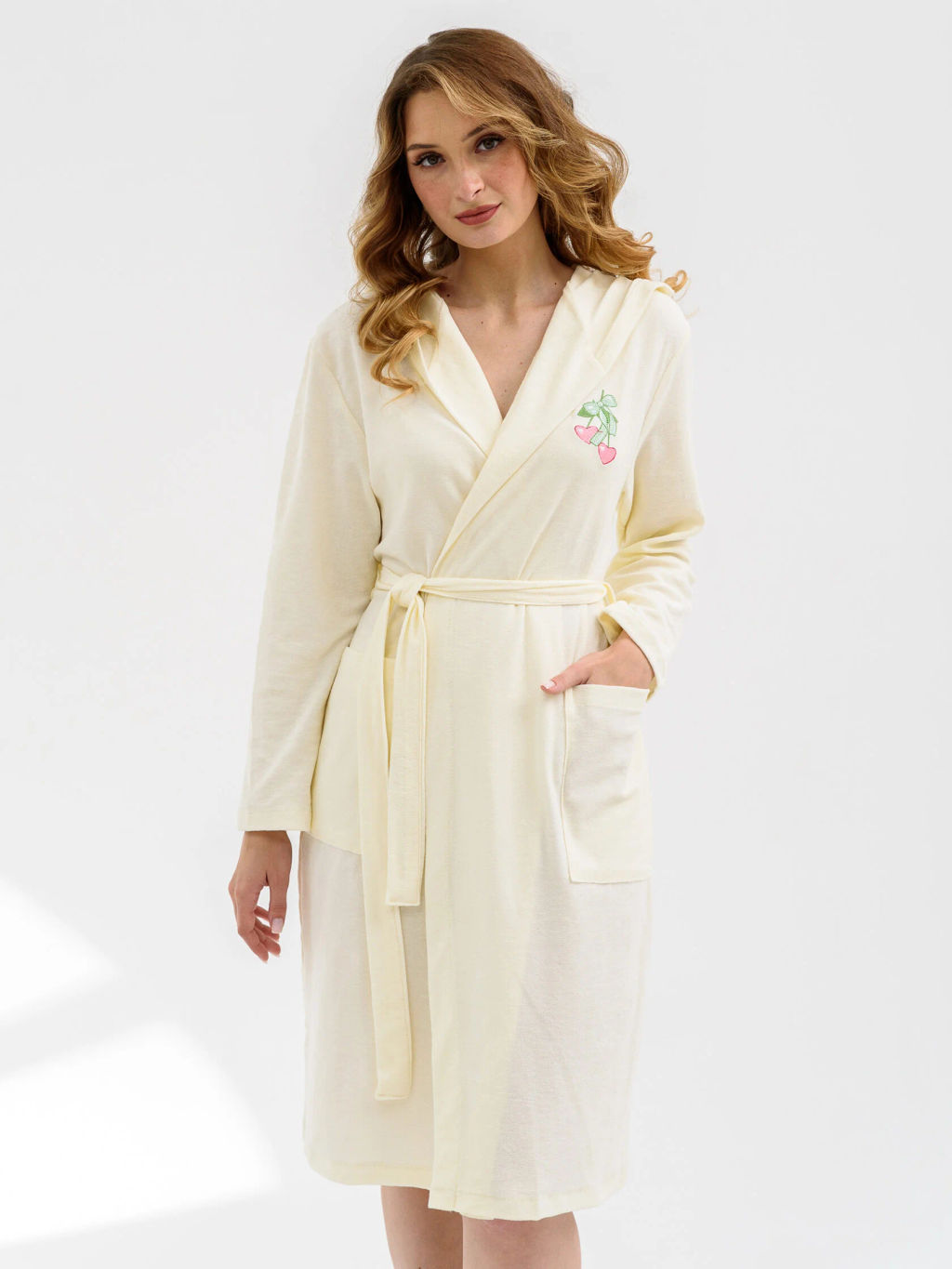 Халат 80% хлопок  Вишенка - Оптима фото 2