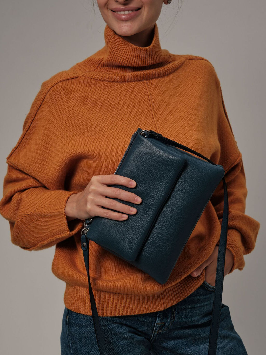 Сумка на плечо кросс-боди Deboro 31069 синяя волна