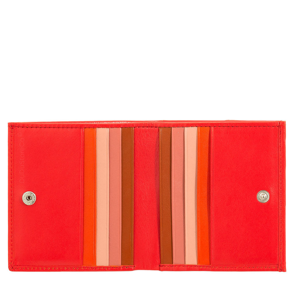 Итальянский кожаный кошелек DuDu серии Flavio | огненно-красный - Dudubags фото 2