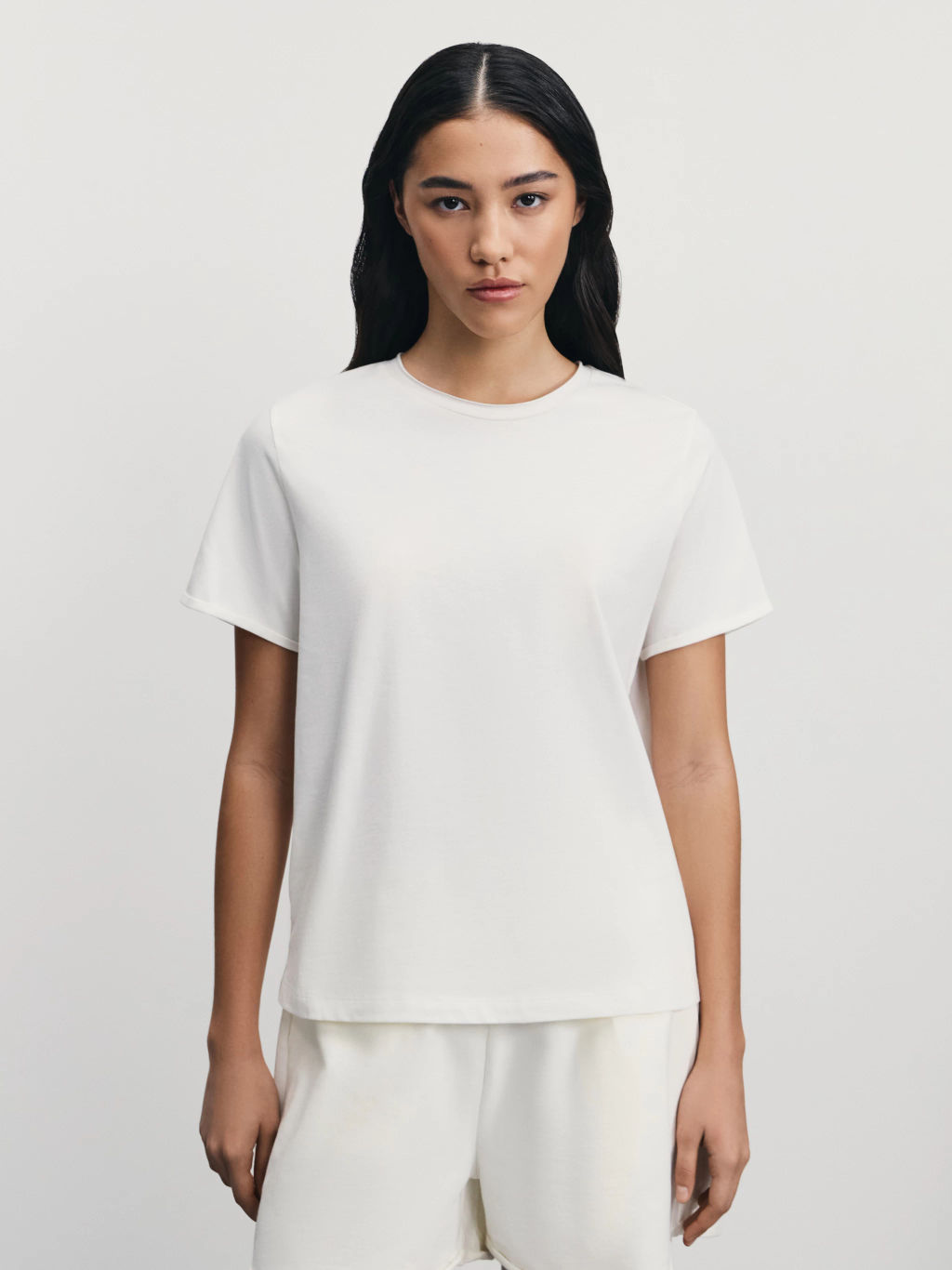 Хлопковая футболка прямого кроя / Zarina фото 3