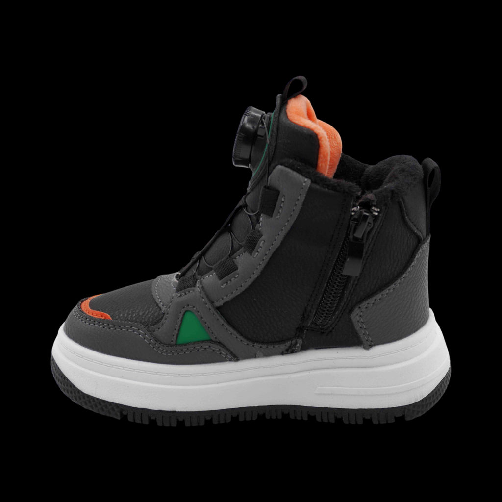 Кроссовки зимние на меху В7186-3 черно серые - BONCY фото 3