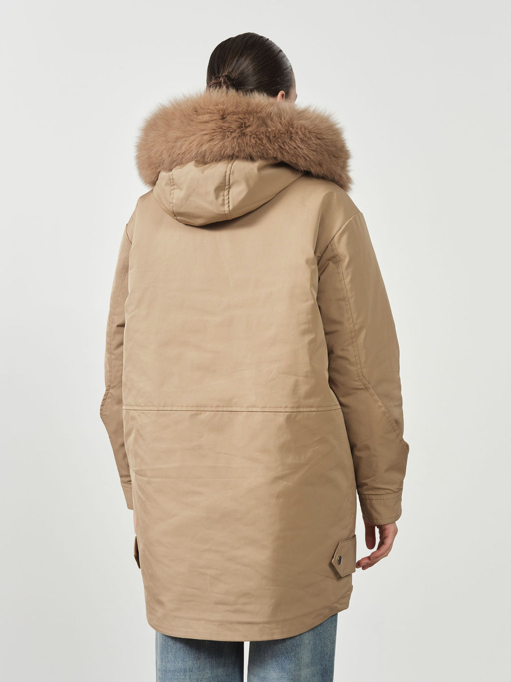 Пальто плащевое 32081 песочное