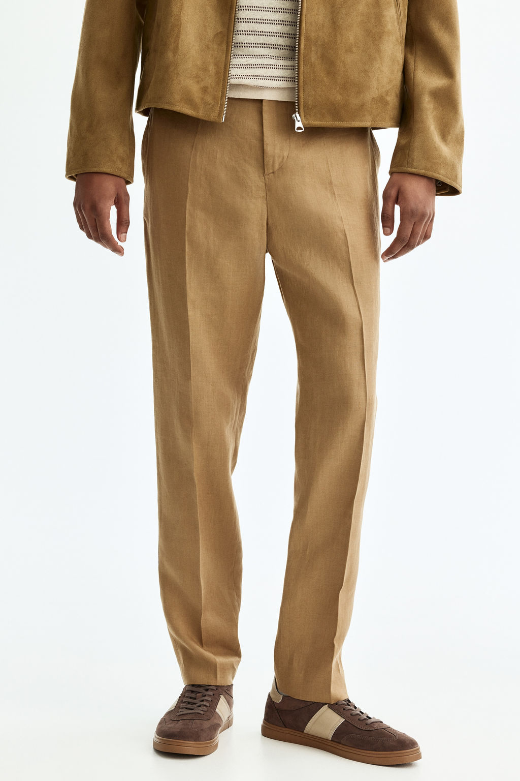 Pantal?n de traje en lino Slim Fit - H&m фото 13