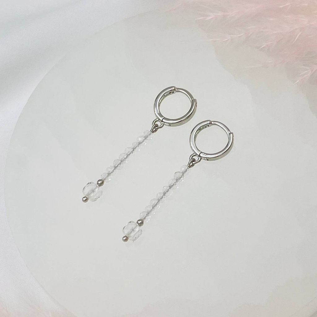 Серьги длинные из Горного Хрусталя - Радуга самоцветов фото 2