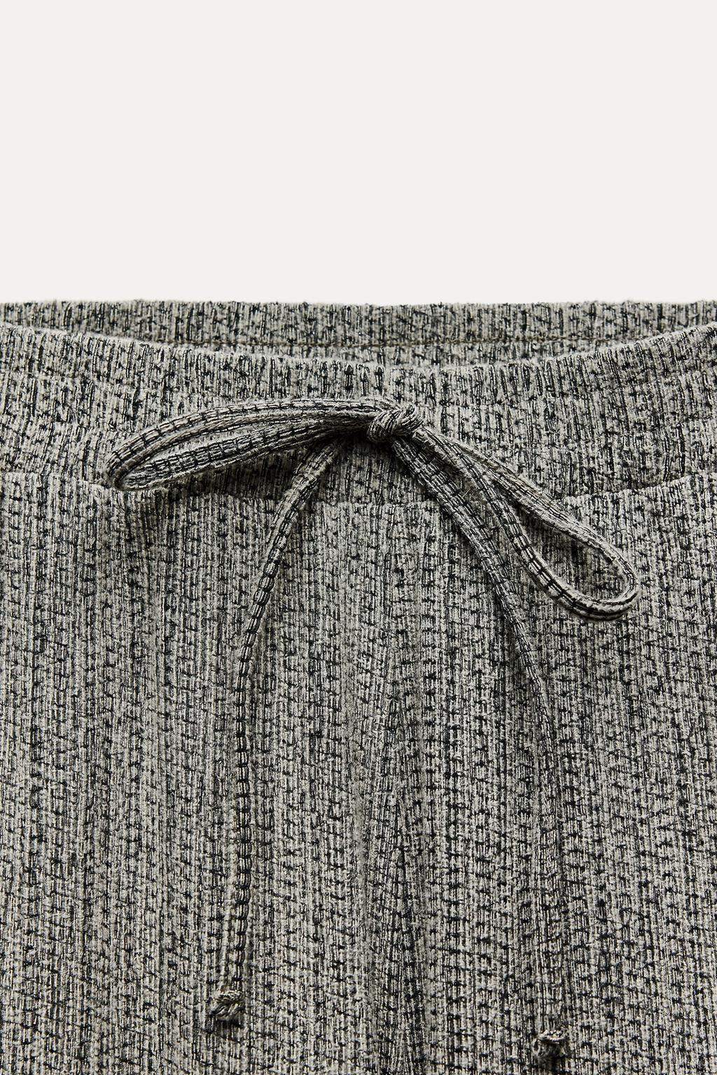 TEXTURED STRAIGHT-LEG TROUSERS - Zara фото 21