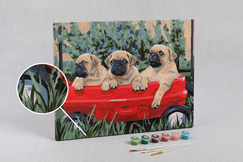 ФРЕЯ PNB/R2 №08 Набор для раскрашивания по номерам 30 х 40 см Мопсы  фото 6