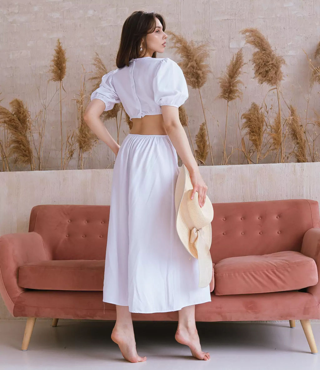 Платье #ОТЦ04003, белый