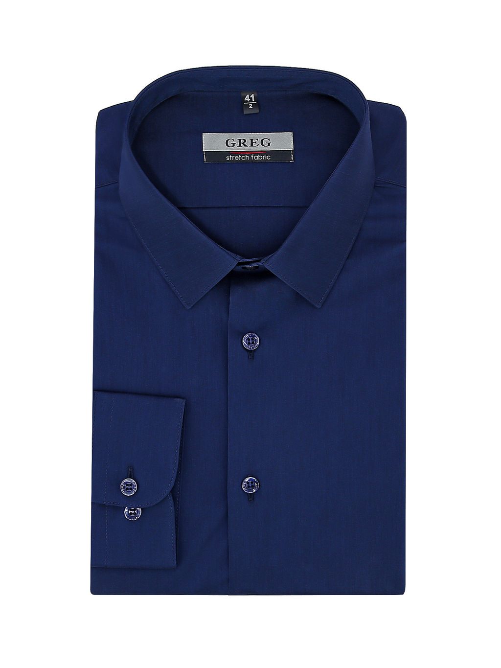 Сорочка мужская длинный рукав GREG 240/238/NB/SZR STRETCH  фото 3