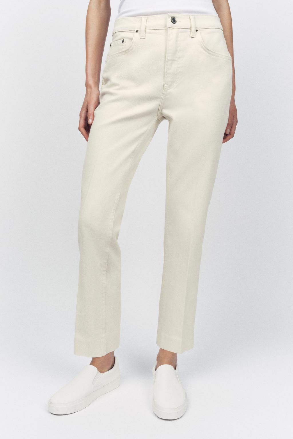 ZW COLLECTION HIGH-WAIST BOOTCUT CROPPED JEANS - Zara фото 10