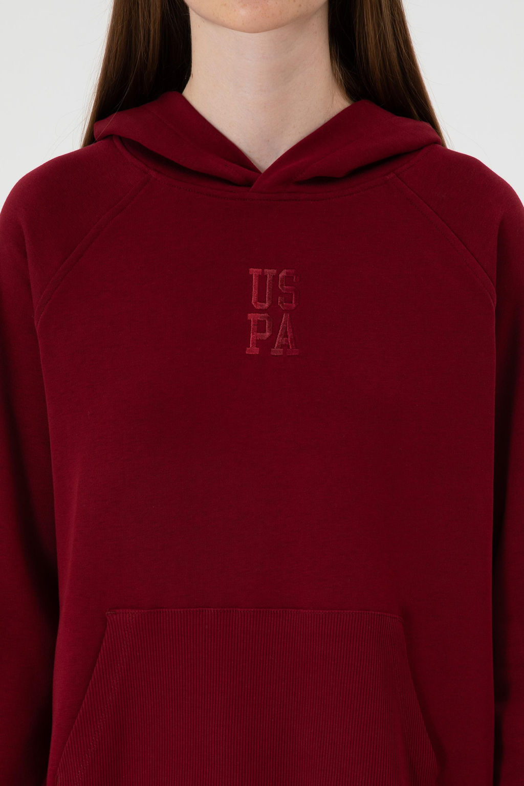 Kad_n Bordo Sweatshirt Sepette S_rpriz _ndirim - U.s. polo assn фото 6