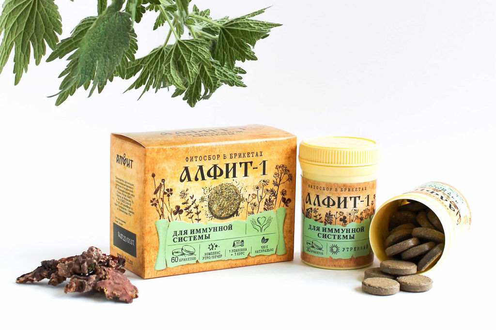 Алфит-1 Иммуномодулирующий БАД в брикетах Алфит 1183