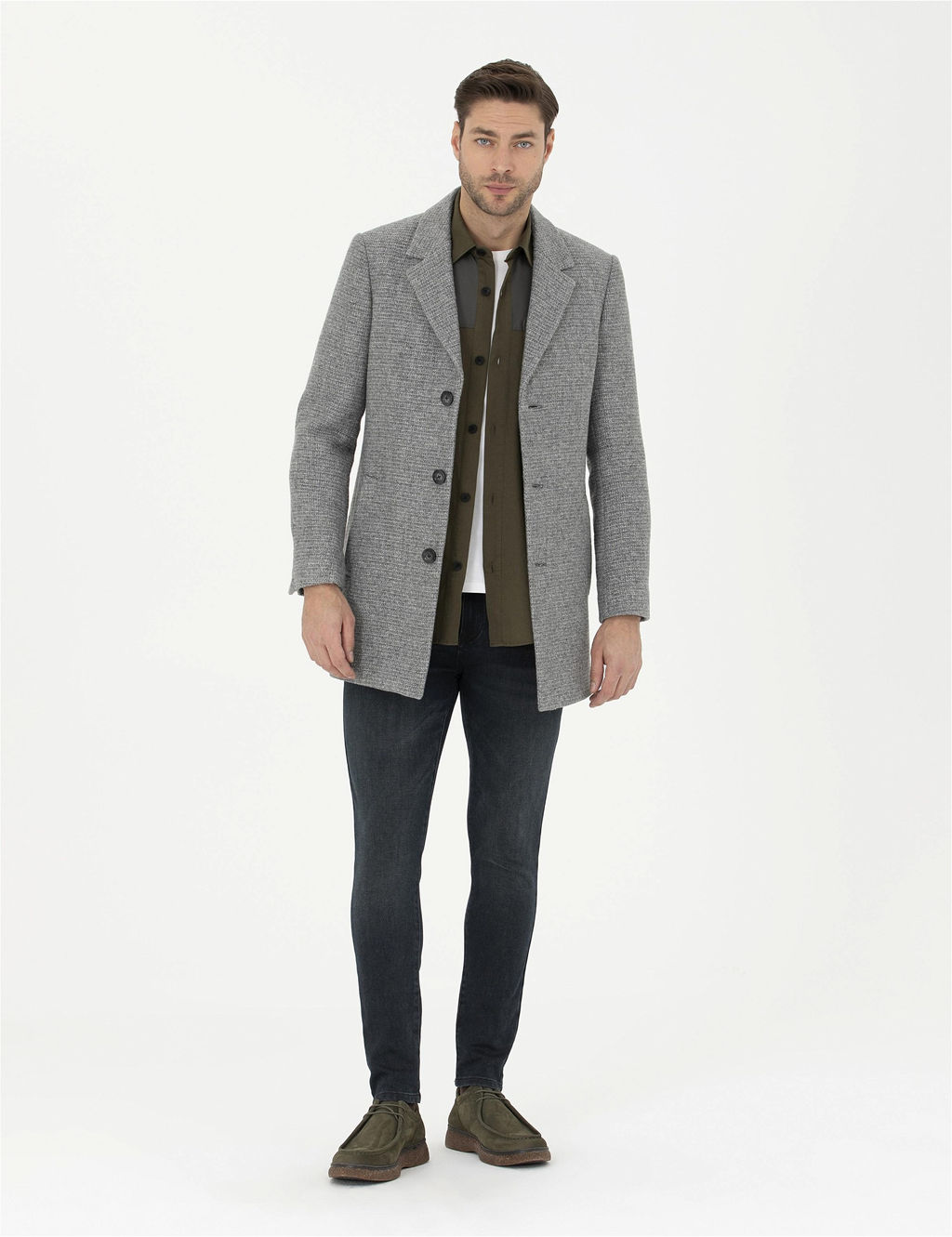 Gri Ex. Slim Fit Ka_e Kaban - Pierre cardin фото 4