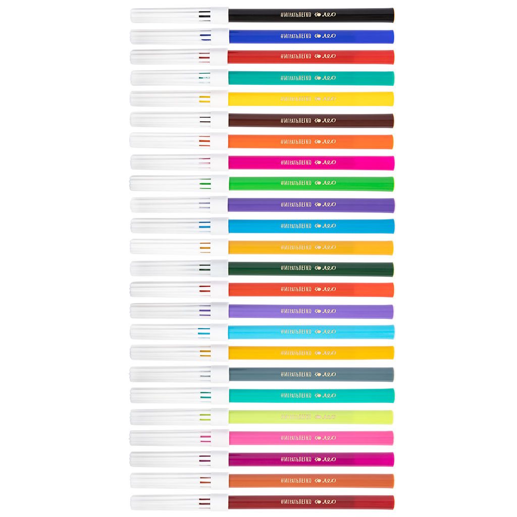 Лео Играй Фломастеры смываемые LPFPB-24 24 цв