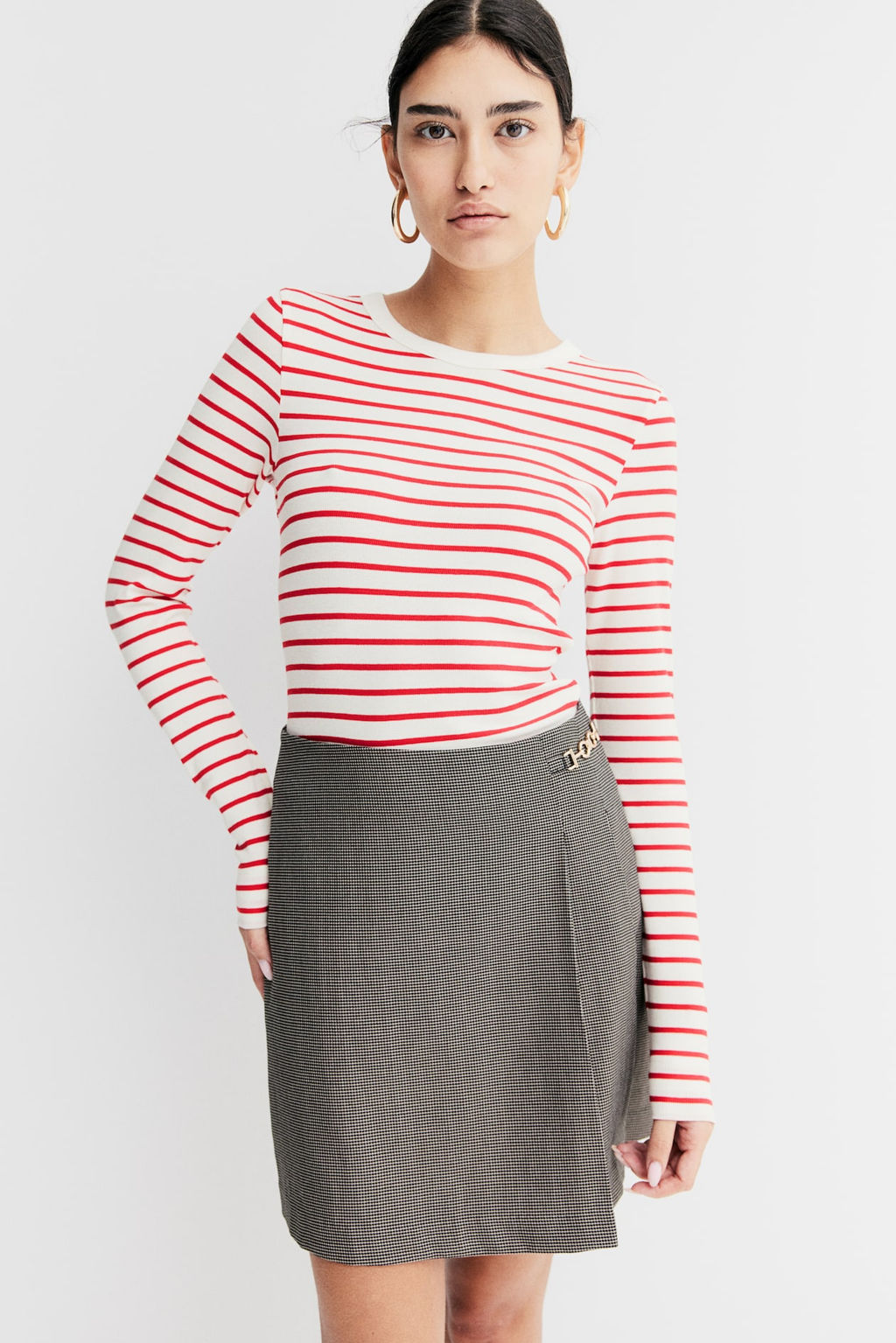 Camiseta en punto de canale - H&m фото 3