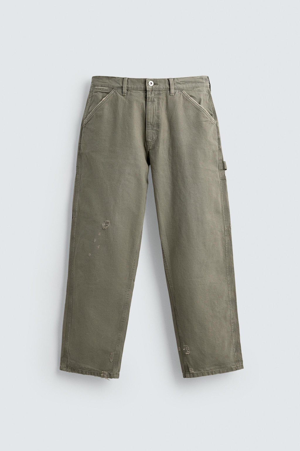 WASHED EFFECT CARPENTER TROUSERS - Zara фото 7