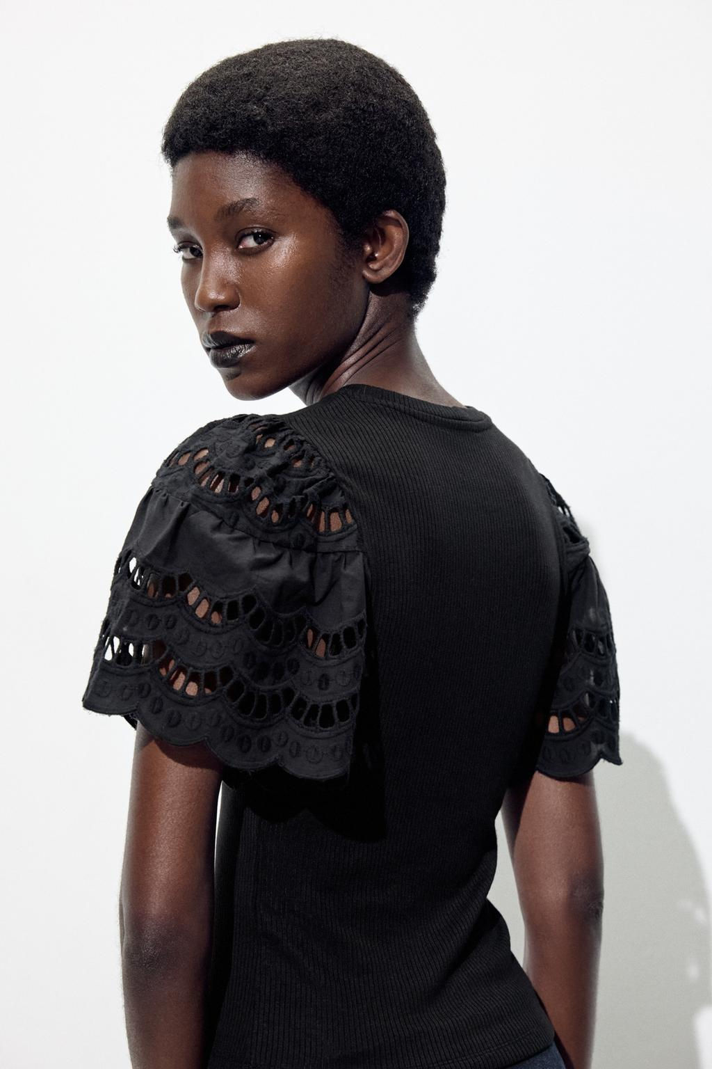 TANK TOP WITH SLEEVE EMBROIDERY - Zara фото 13