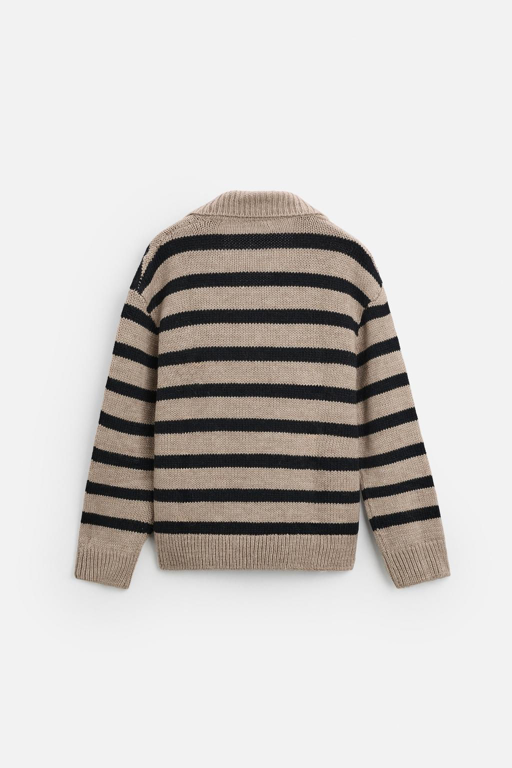 STRIPED KNIT POLO SHIRT - Zara фото 9