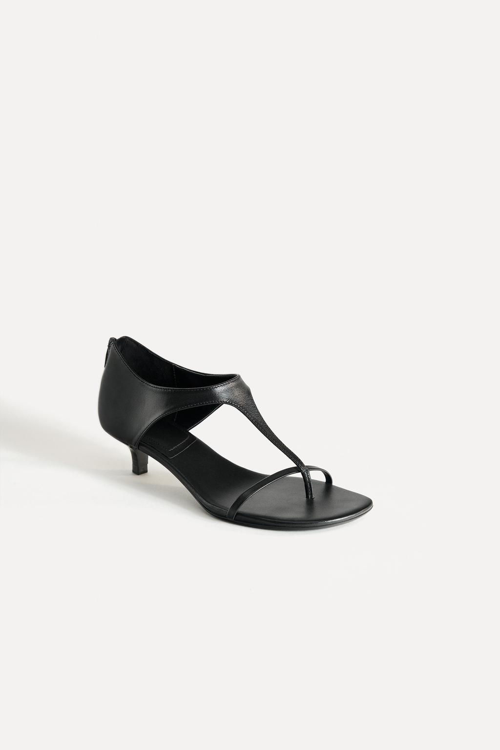 LEATHER KITTEN HEEL SANDALS 50TH ANNIVERSARY - Zara фото 3