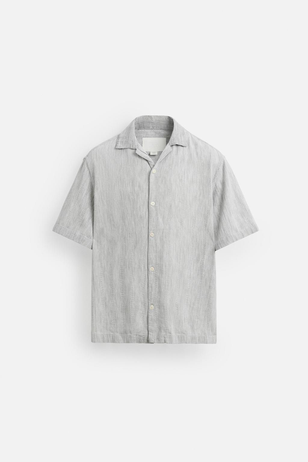 TEXTURED DENIM SHIRT - Zara фото 15
