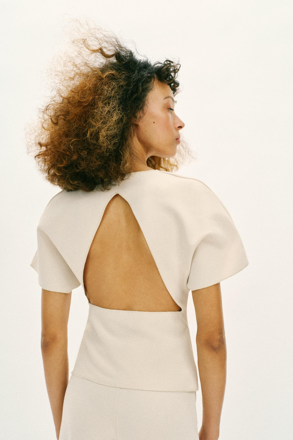 PANTAL?N ANCHO STRETCH / Crudo - Zara фото 4