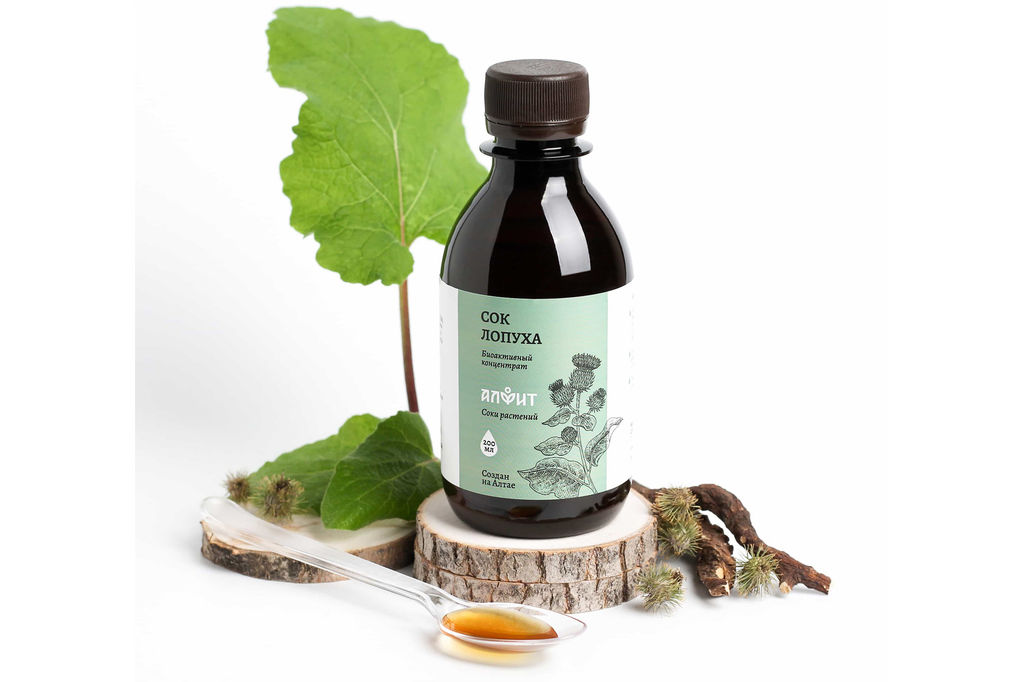 Сок лопуха 200 мл Алфит 6898 фото 4