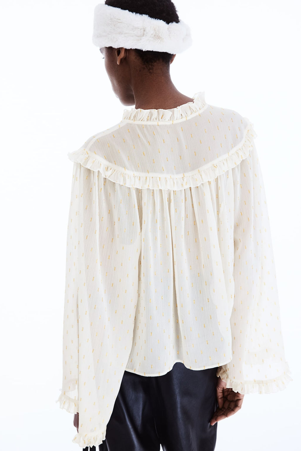 Blusa con ribetes de volante - H&m фото 2