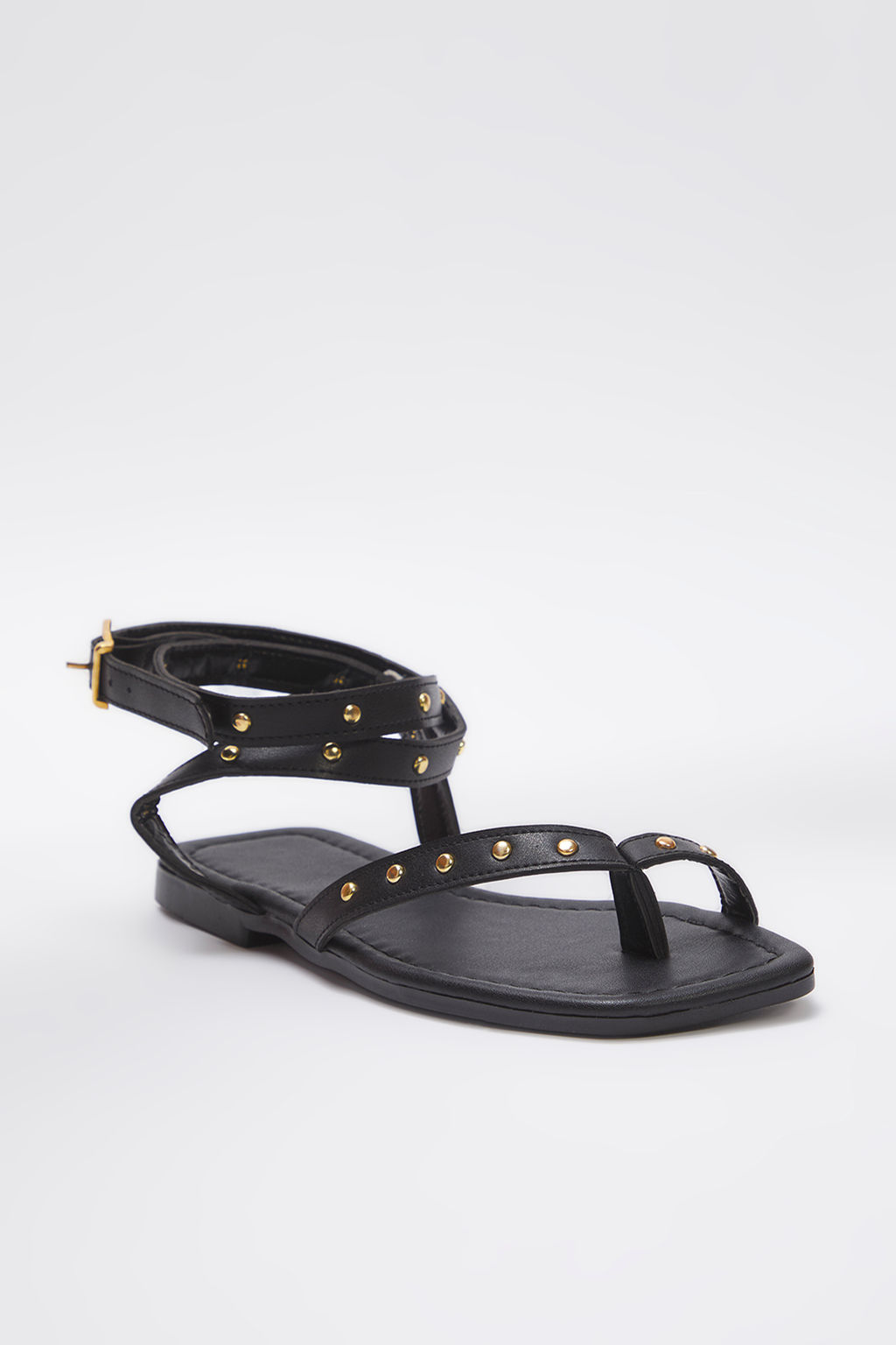 Trendyol Shoes Siyah Trok Tasl? Bilekten Baglamal? Kad?n Parmak Aras? Sandalet TAKSS25SD00048 - Trendyolmilla фото 2