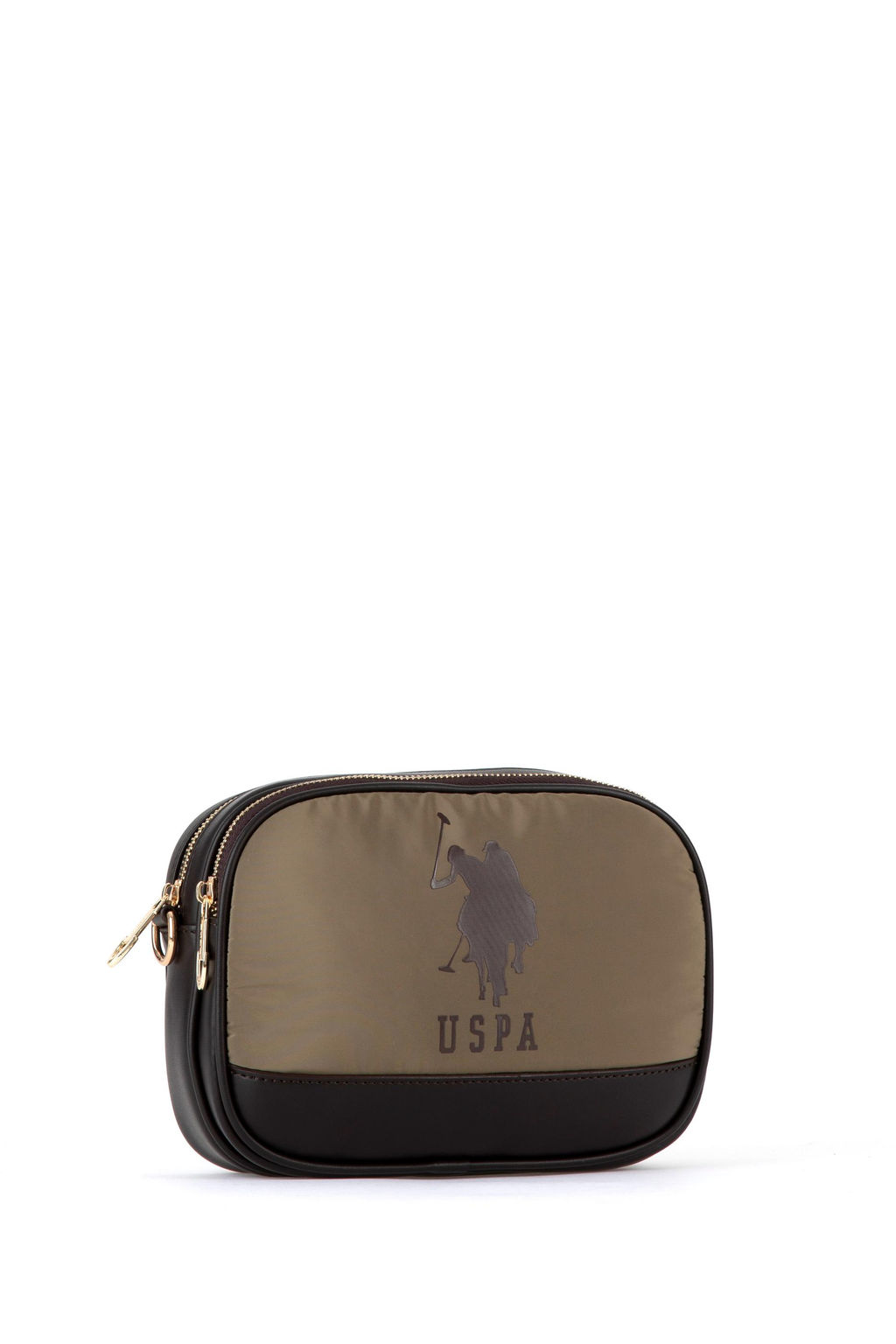 Женская стеганая сумка через плечо цвета хаки - U.s. polo assn фото 4