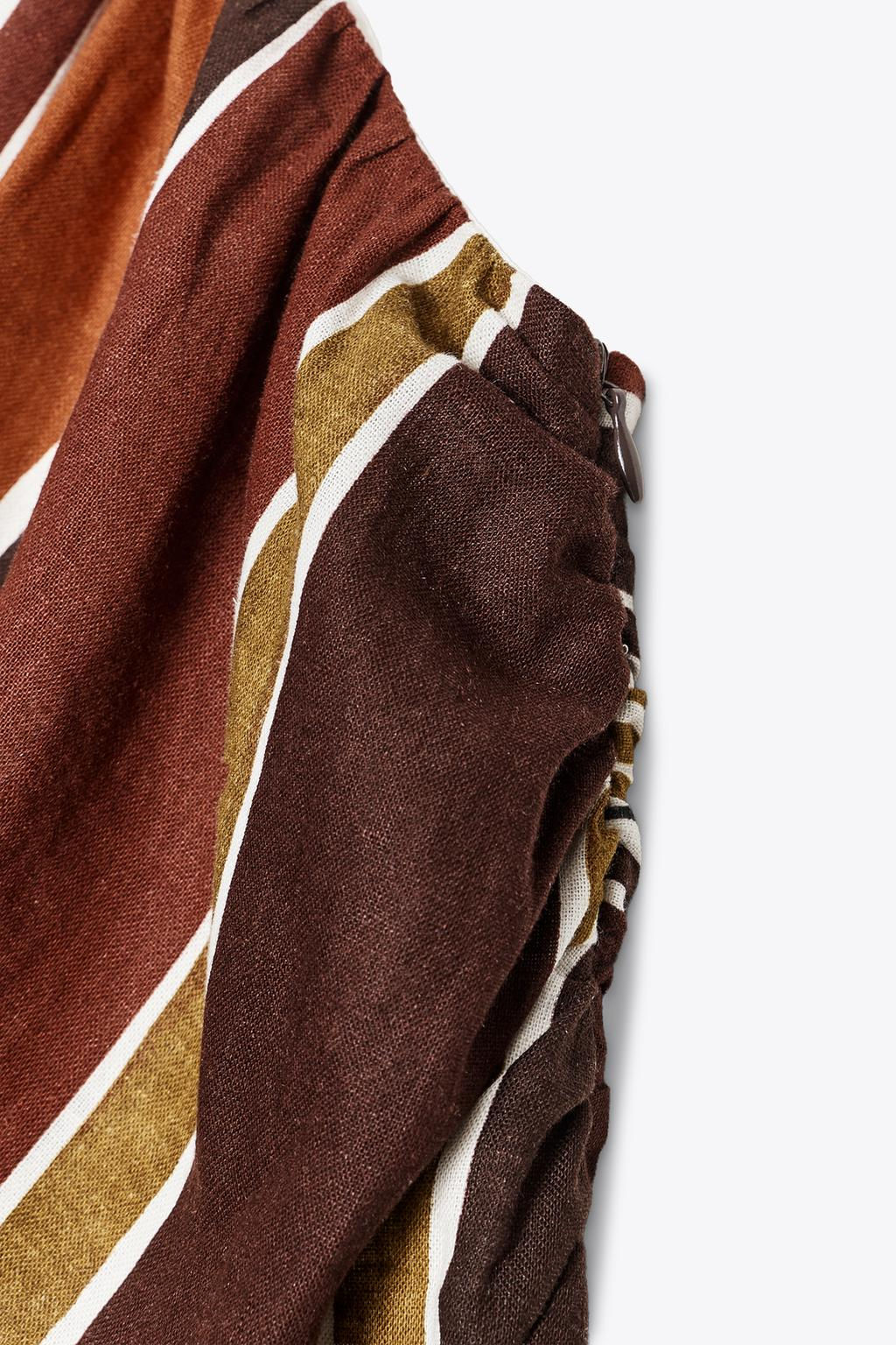 STRIPED ASYMMETRIC MIDI DRESS - Zara фото 11