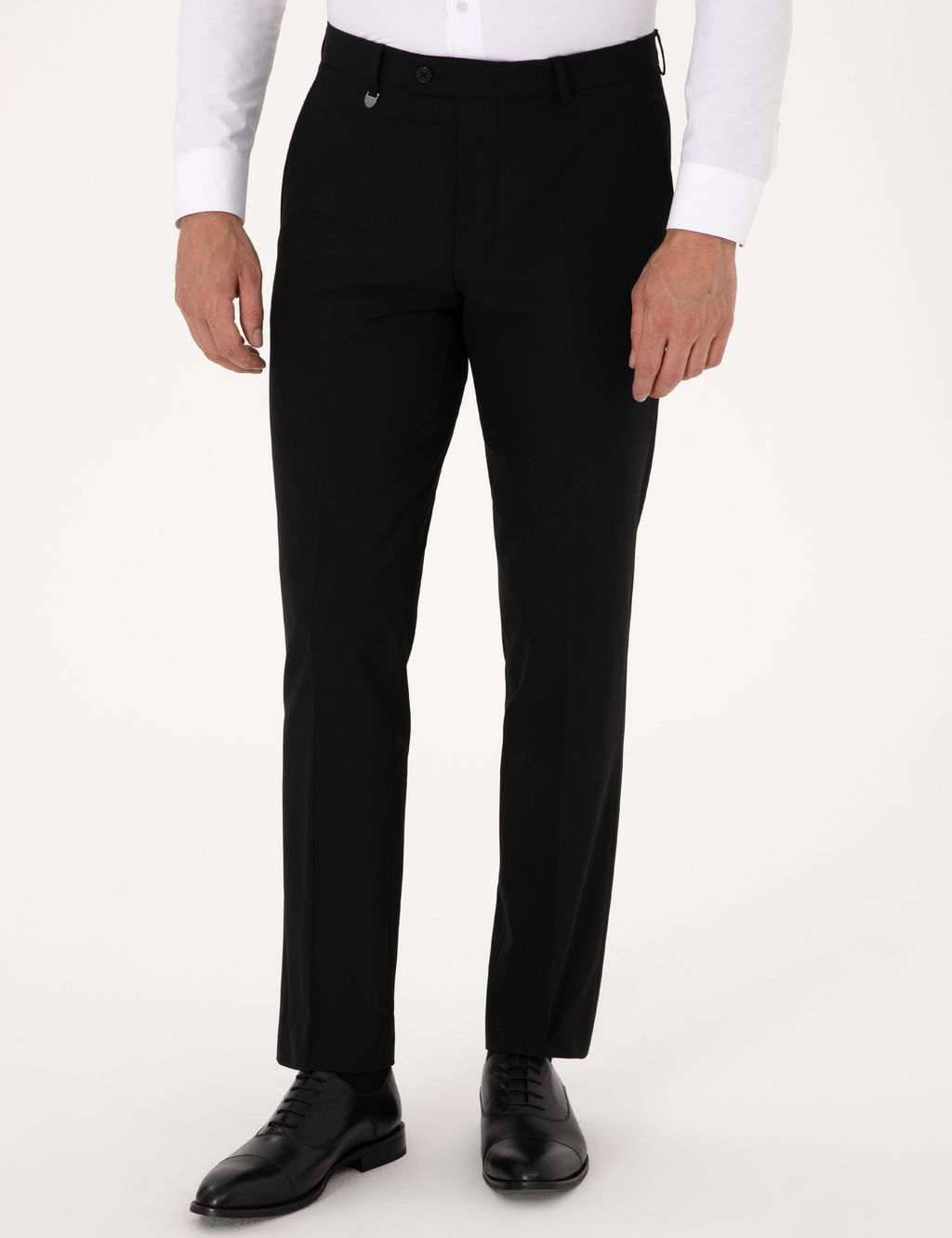 Siyah Slim Fit Kuma_ Pantolon
