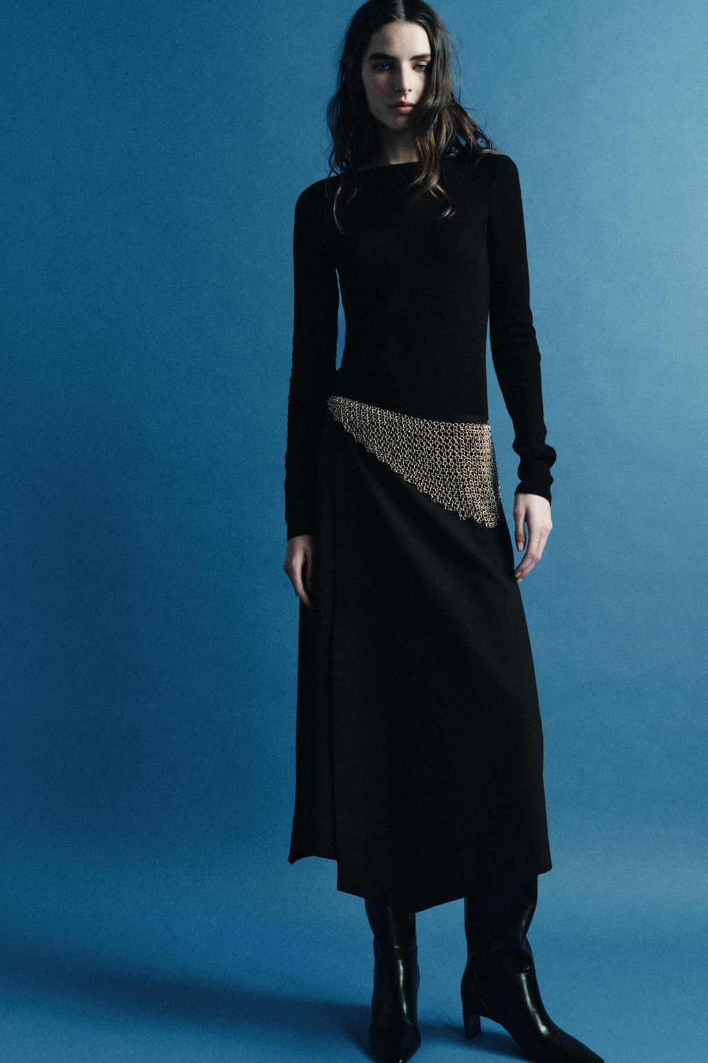 CONTRAST METAL MESH BELT