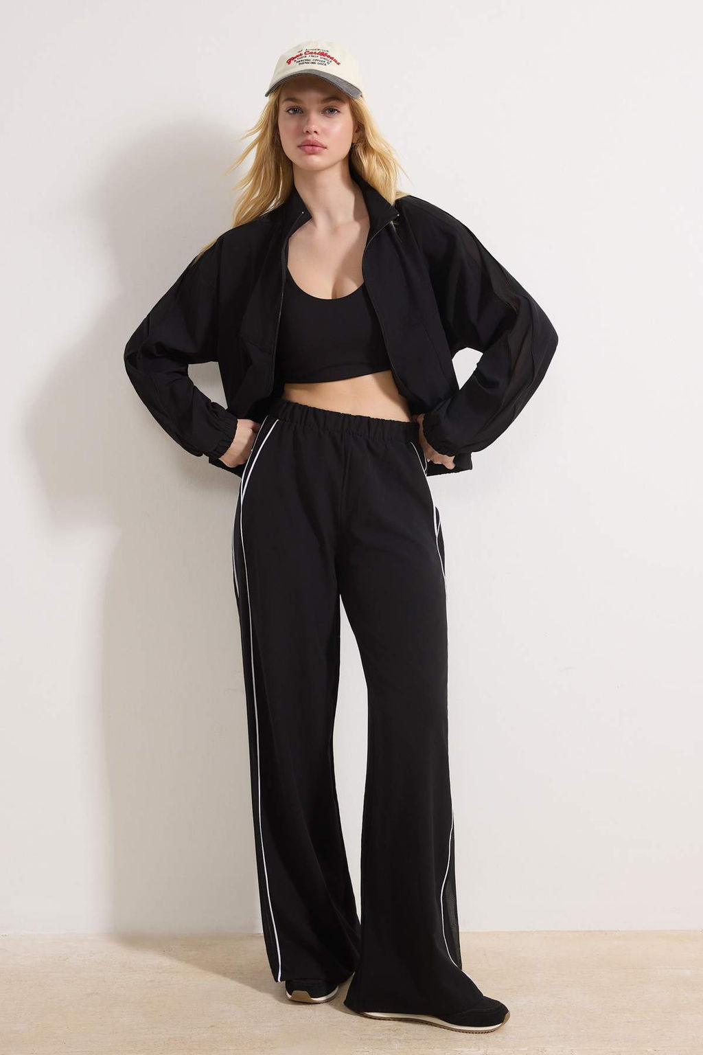Siyah Spor Likra Biyeli T_l Detayl_ Dokuma Spor E_ofman Alt_ THMSS26EA00006 - Trendyolmilla фото 2