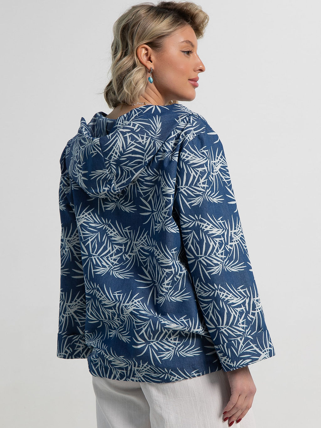 Пыльник Летний день (бело-синий) Б15182-8М - Lt collection фото 3