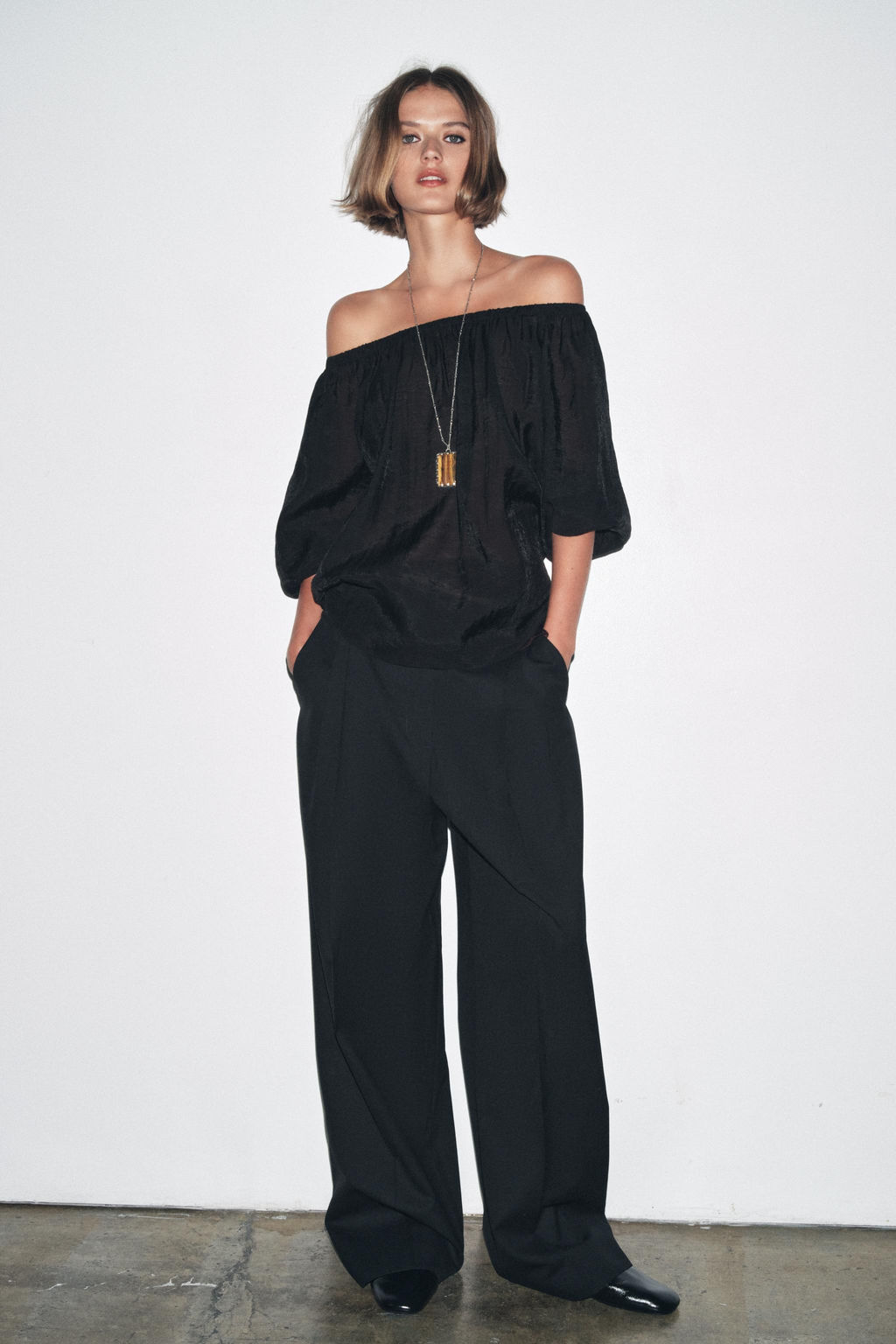 ZW COLLECTION OFF-THE-SHOULDER TOP - Zara фото 3